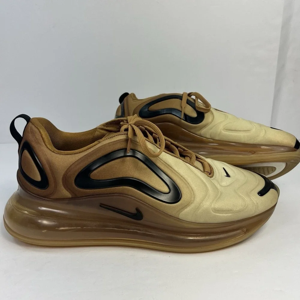 Nike Air Max 720 Wheat Black Club Gold Desert AO2924-700 Men's Size 9.5 Sneaker